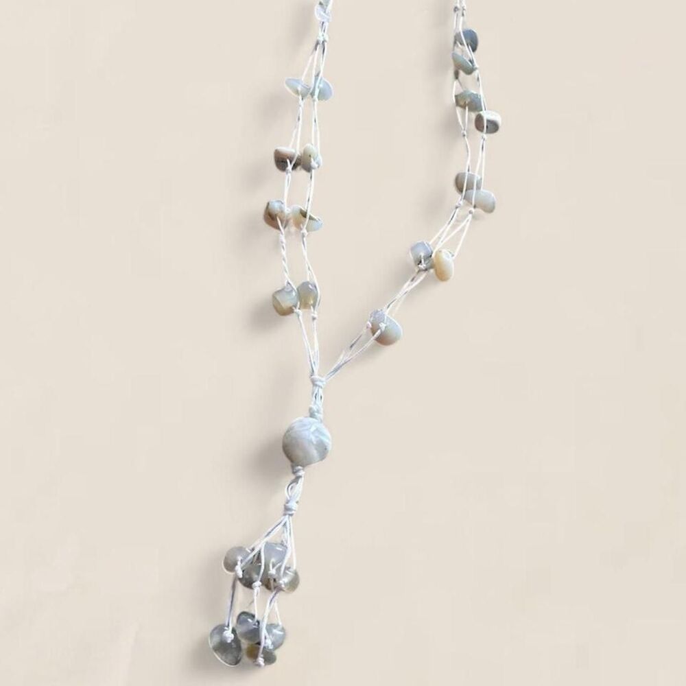 Boho Beachy Festival Layered Rope Stone Beaded Necklace | Coastal Cowgirl - Picture 2 of 6